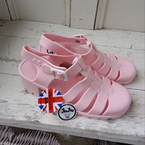 JuJu rubber pink heels size UK 7/US 9